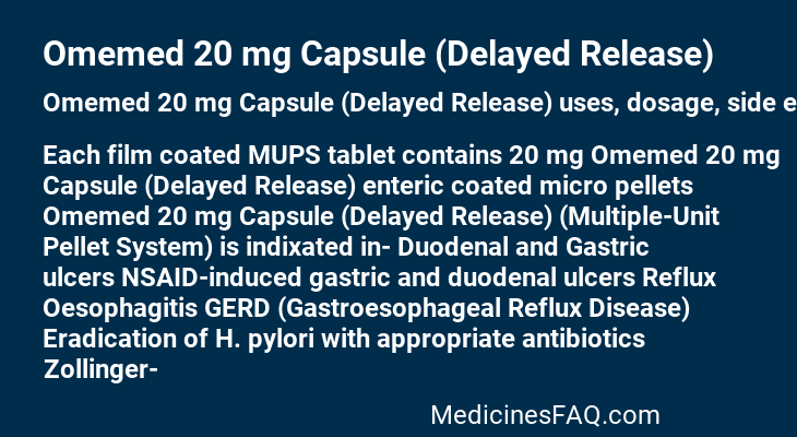 Omemed 20 mg Capsule (Delayed Release)