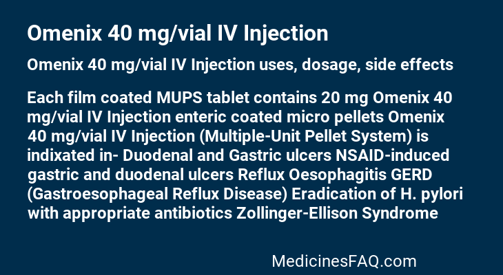 Omenix 40 mg/vial IV Injection