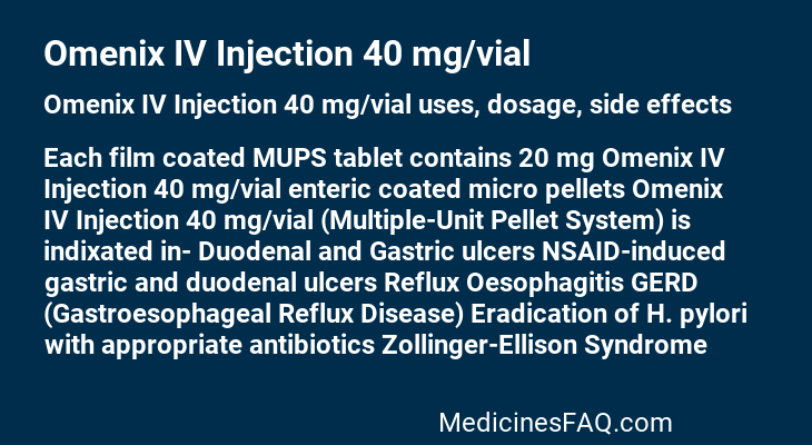 Omenix IV Injection 40 mg/vial