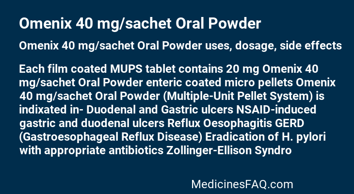 Omenix 40 mg/sachet Oral Powder