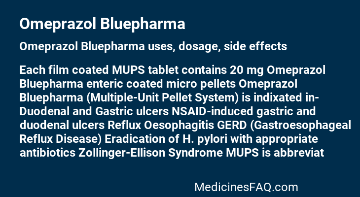 Omeprazol Bluepharma