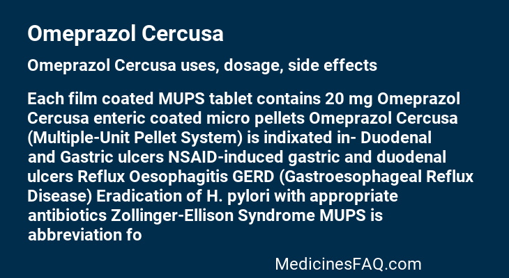 Omeprazol Cercusa