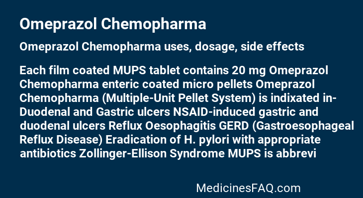 Omeprazol Chemopharma