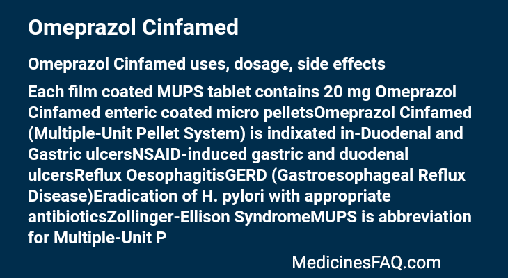 Omeprazol Cinfamed