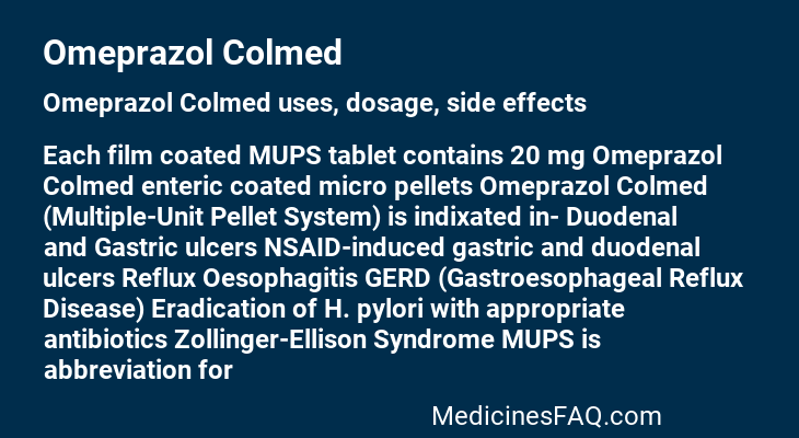 Omeprazol Colmed