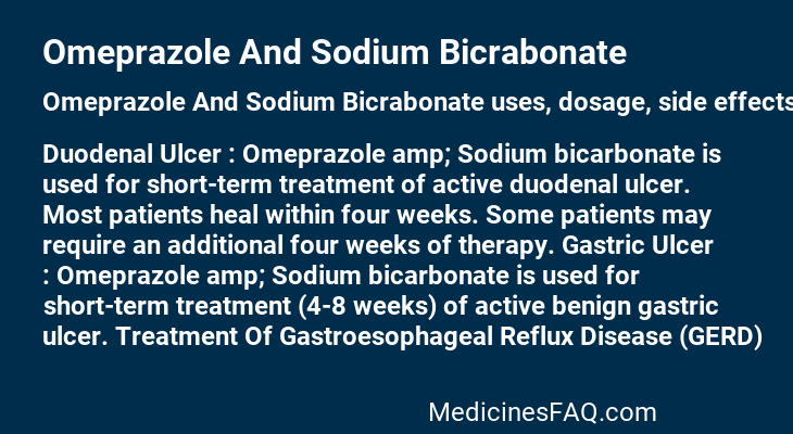 Omeprazole And Sodium Bicrabonate