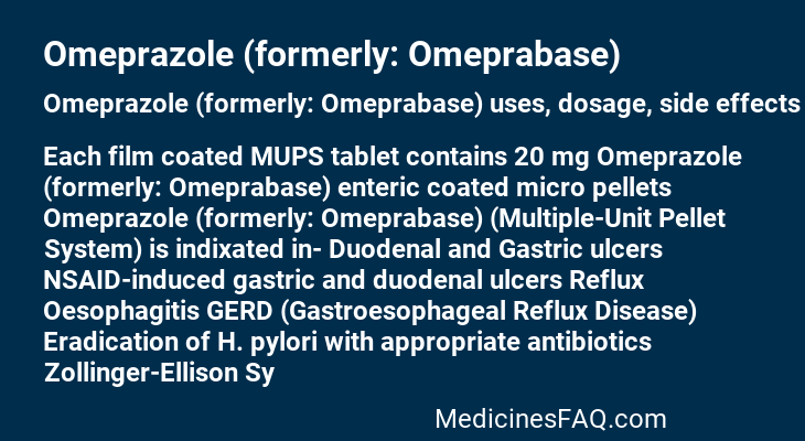 Omeprazole (formerly: Omeprabase)