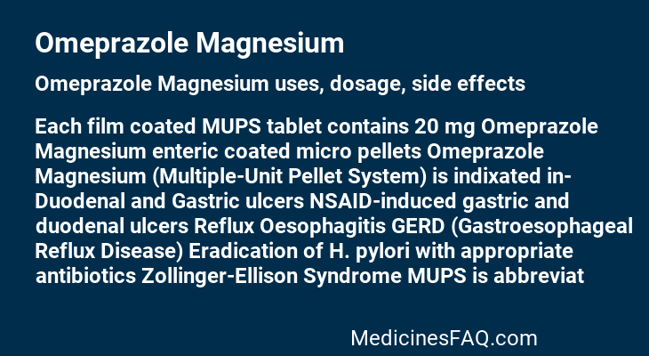 Omeprazole Magnesium