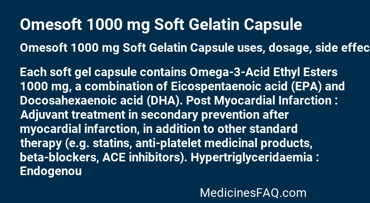 Omesoft 1000 mg Soft Gelatin Capsule