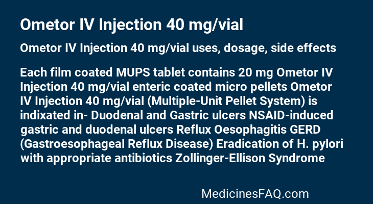 Ometor IV Injection 40 mg/vial