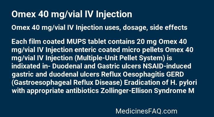 Omex 40 mg/vial IV Injection