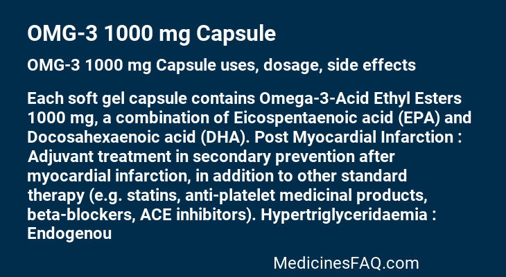 OMG-3 1000 mg Capsule