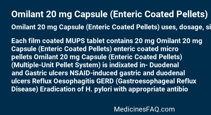 Omilant 20 mg Capsule (Enteric Coated Pellets)