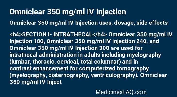 Omniclear 350 mg/ml IV Injection