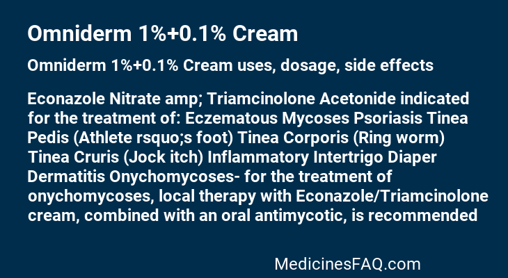 Omniderm 1%+0.1% Cream