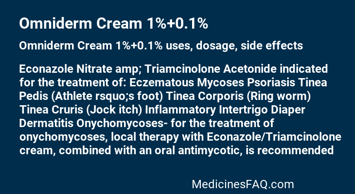 Omniderm Cream 1%+0.1%