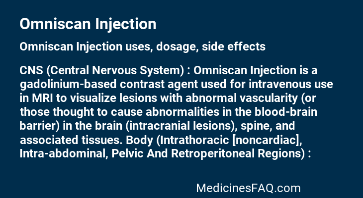 Omniscan Injection