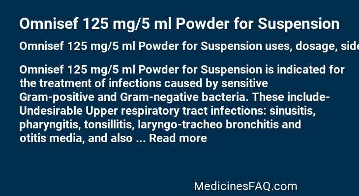 Omnisef 125 mg/5 ml Powder for Suspension