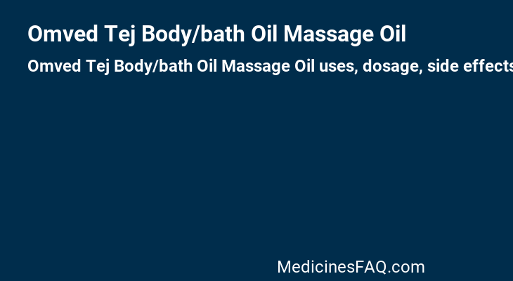 Omved Tej Body/bath Oil Massage Oil