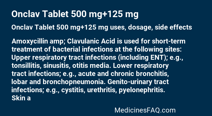 Onclav Tablet 500 mg+125 mg