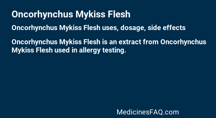 Oncorhynchus Mykiss Flesh
