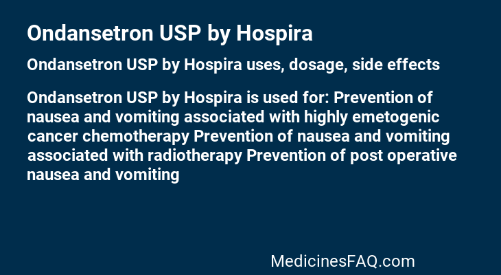 Ondansetron USP by Hospira