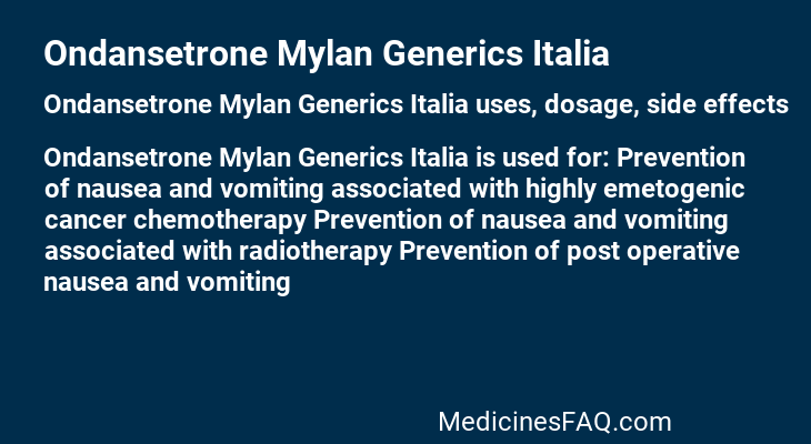 Ondansetrone Mylan Generics Italia