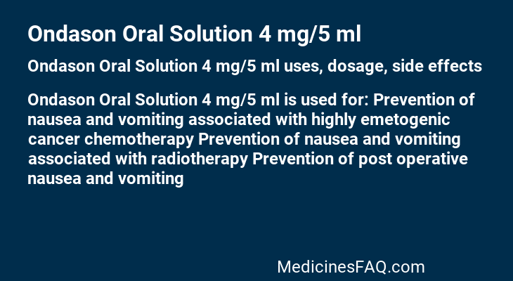 Ondason Oral Solution 4 mg/5 ml