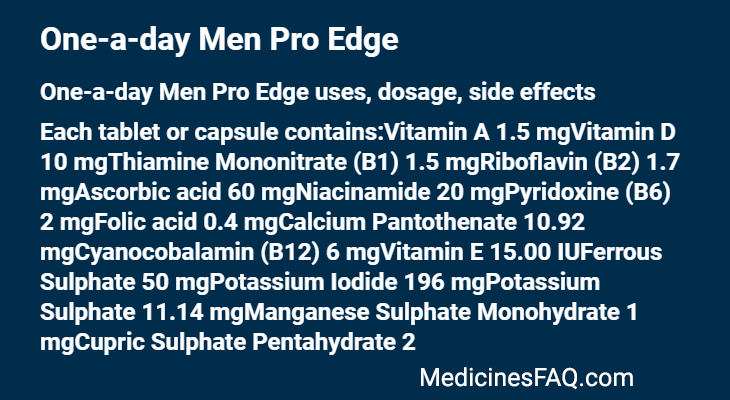 One-a-day Men Pro Edge