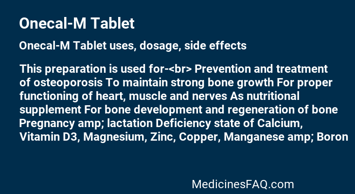 Onecal-M Tablet