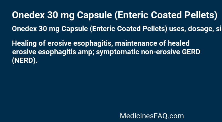 Onedex 30 mg Capsule (Enteric Coated Pellets)