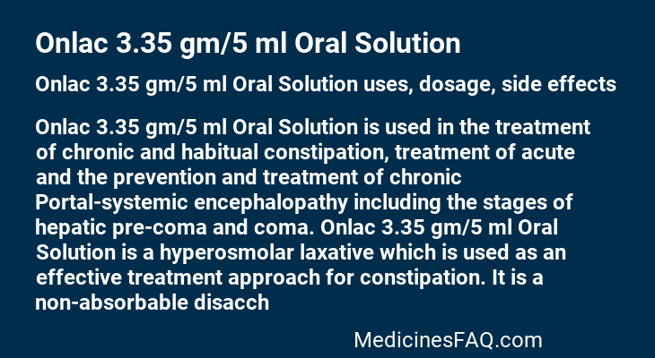 Onlac 3.35 gm/5 ml Oral Solution