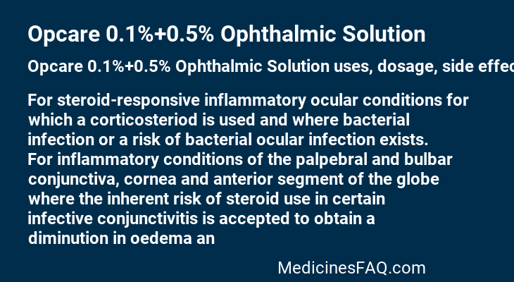 Opcare 0.1%+0.5% Ophthalmic Solution