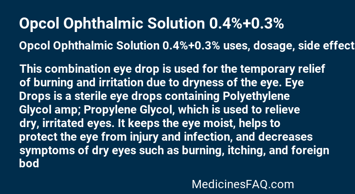 Opcol Ophthalmic Solution 0.4%+0.3%