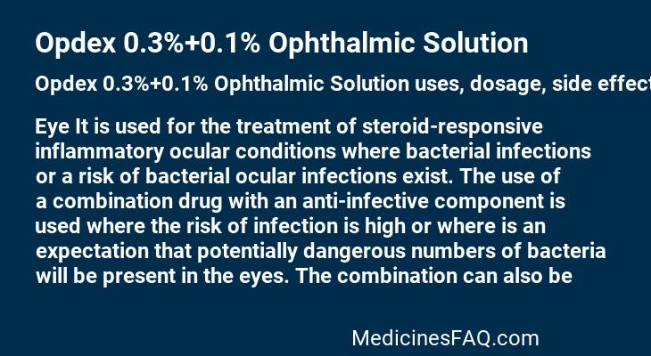 Opdex 0.3%+0.1% Ophthalmic Solution