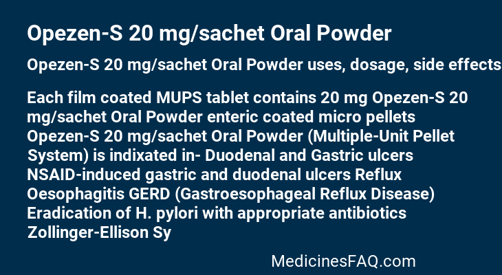 Opezen-S 20 mg/sachet Oral Powder