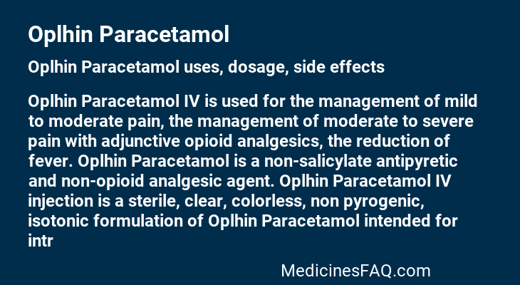 Oplhin Paracetamol