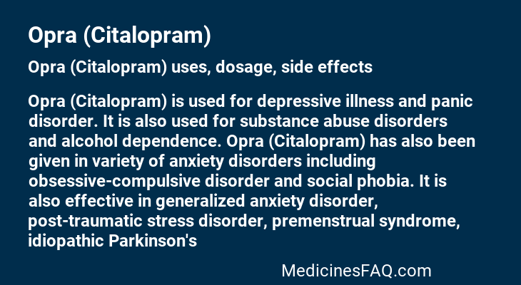 Opra (Citalopram)