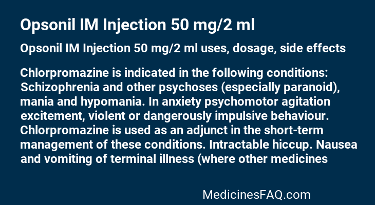 Opsonil IM Injection 50 mg/2 ml