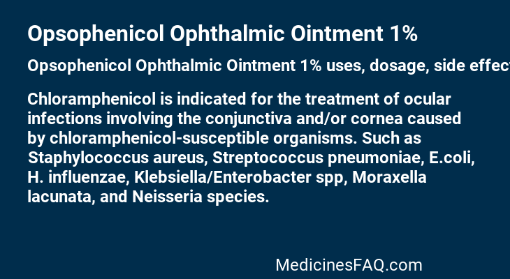 Opsophenicol Ophthalmic Ointment 1%