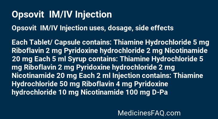 Opsovit  IM/IV Injection