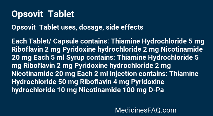 Opsovit  Tablet