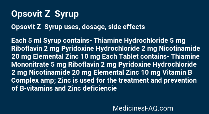 Opsovit Z  Syrup