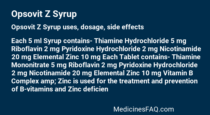 Opsovit Z Syrup