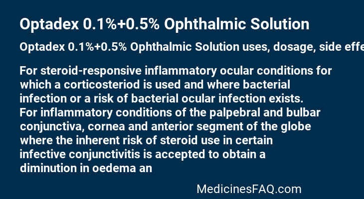 Optadex 0.1%+0.5% Ophthalmic Solution