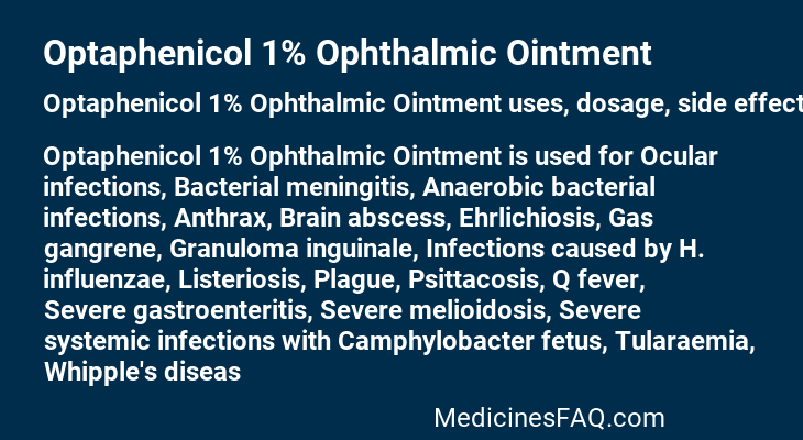 Optaphenicol 1% Ophthalmic Ointment