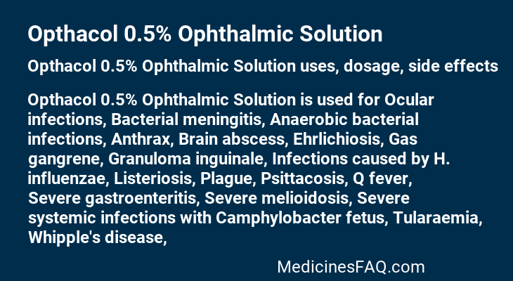 Opthacol 0.5% Ophthalmic Solution