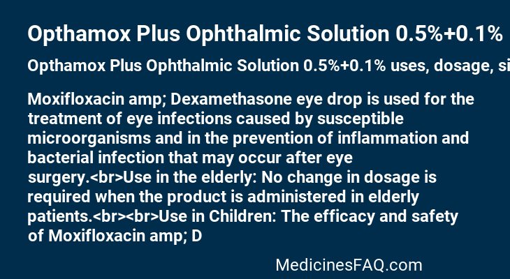 Opthamox Plus Ophthalmic Solution 0.5%+0.1%