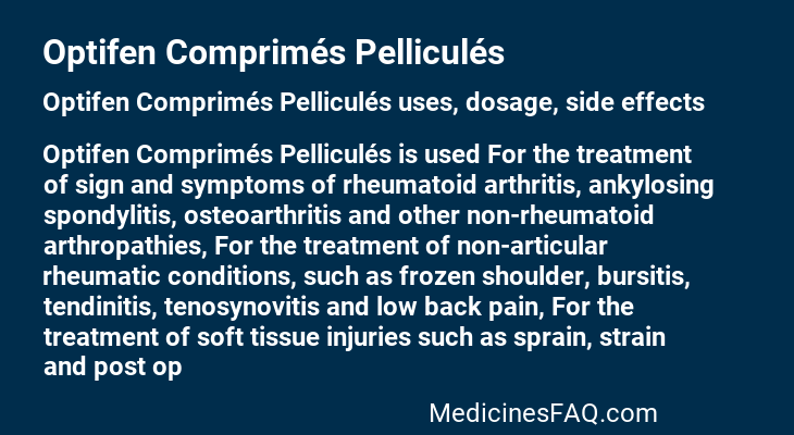 Optifen Comprimés Pelliculés