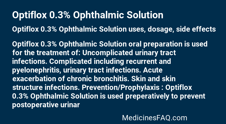 Optiflox 0.3% Ophthalmic Solution